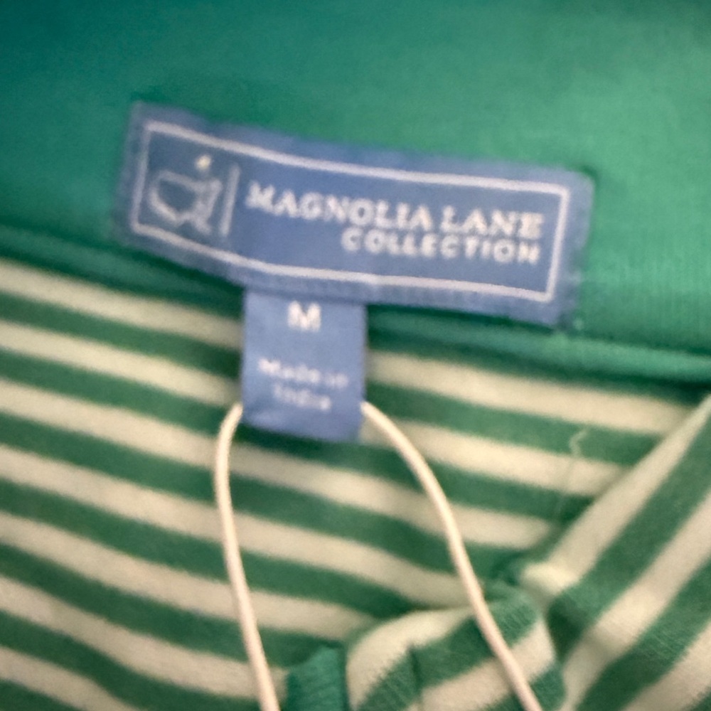 2025 Masters Magnolia Lane Women's Striped Zip Up Jacket - Green & White - Picture 3 of 5